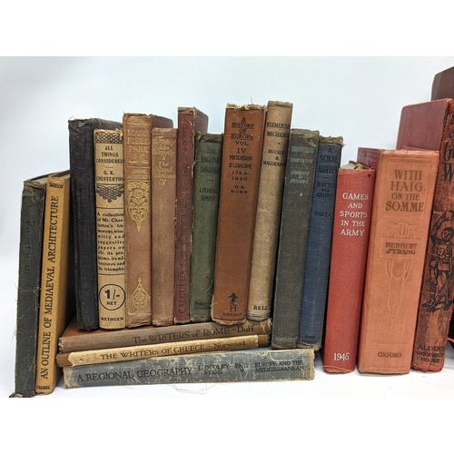 232 - A quantity of vintage books, including the Works of Byron, Stories of The Great War, Life and Times ... 