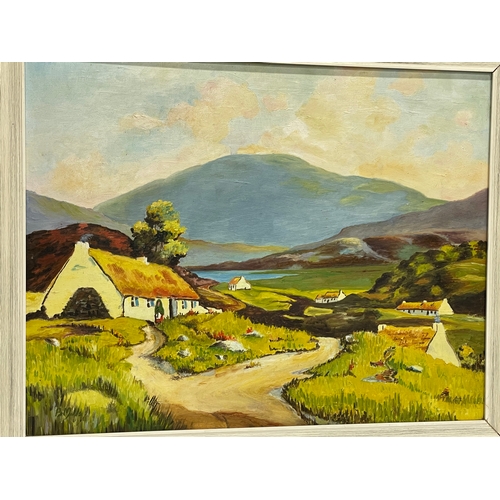 577 - 2 oil paintings by Barbara Mills. Broughshane. Paintings measure 40x50cm. Frame 49x59cm