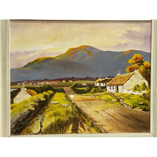 577 - 2 oil paintings by Barbara Mills. Broughshane. Paintings measure 40x50cm. Frame 49x59cm