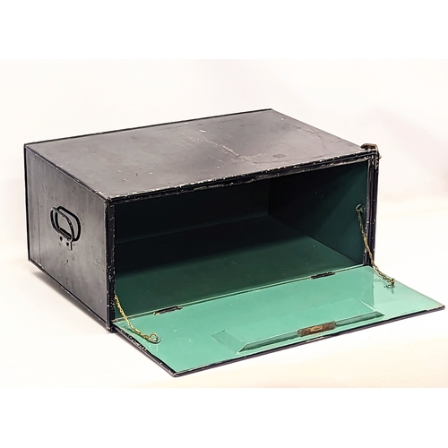 144 - An early 20th century document box. 55x36x23.5cm