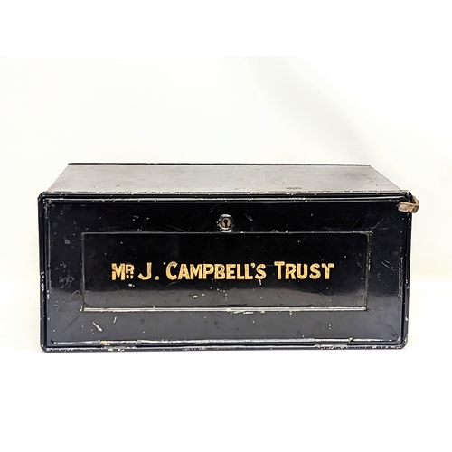 144 - An early 20th century document box. 55x36x23.5cm