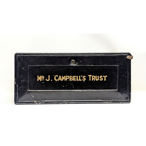 144 - An early 20th century document box. 55x36x23.5cm