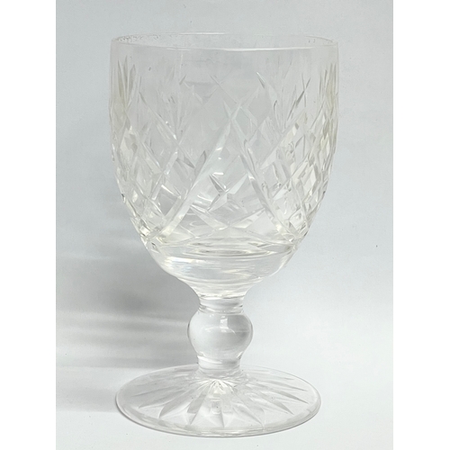 645 - A set of 4 Waterford Crystal ‘Donegal’ pattern wine glasses 8x13cm and a Waterford Crystal ‘Colleen’... 