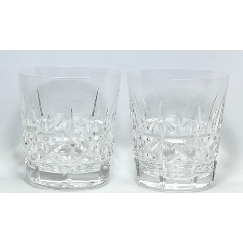 648 - A pair of Waterford Crystal ‘Rosslare’ pattern whisky glasses. 8x9cm