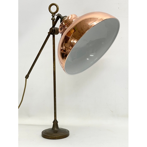 39 - A large vintage style adjustable desk lamp. 58cm