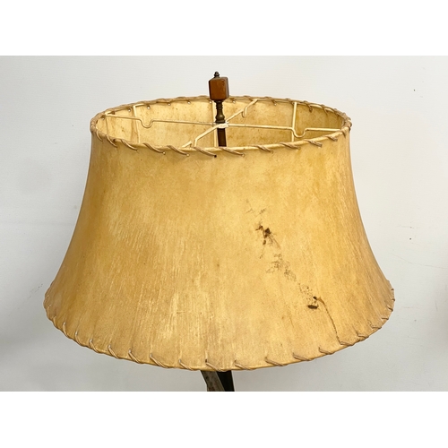 40 - A pair of large vintage Speampunk lamps made from 19th century sword bayonets. 87cm