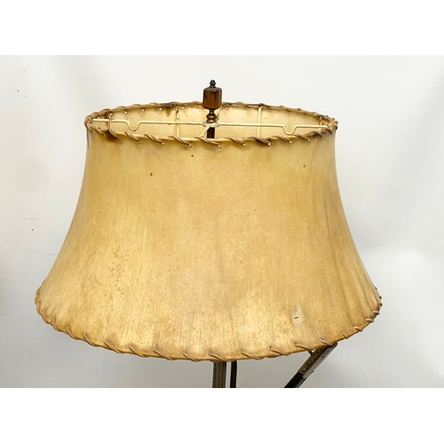 40 - A pair of large vintage Speampunk lamps made from 19th century sword bayonets. 87cm