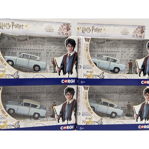 300 - 8 Corgi models of The Wizarding World of Harry Potter, including 4 models of the Flying Ford Anglia ... 