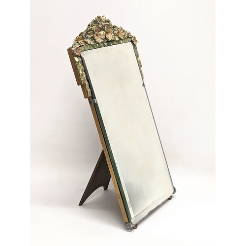 164 - A 1930s Barbola mirror. 24.5x43cm