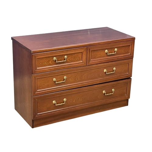 234 - A 4 piece G-Plan mahogany bedroom suite. 2 chests of drawers and a pair of bedsides. Tall chest meas... 