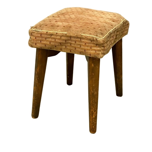 101 - A 1930’s Genuine Firmback footstool with a vintage bedroom chair