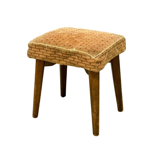 101 - A 1930’s Genuine Firmback footstool with a vintage bedroom chair