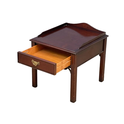 206 - A Parker Knoll mahogany end table with drawer. 50x55x56cm