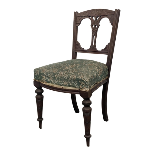 230 - A set of 6 Edwardian dining chairs.