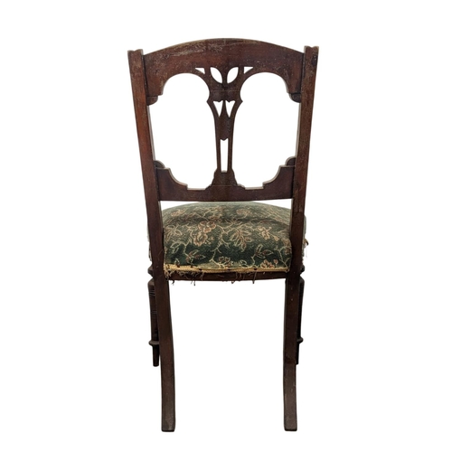 230 - A set of 6 Edwardian dining chairs.