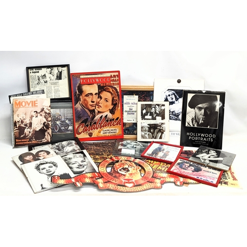 595 - A quantity of film and Hollywood memorabilia