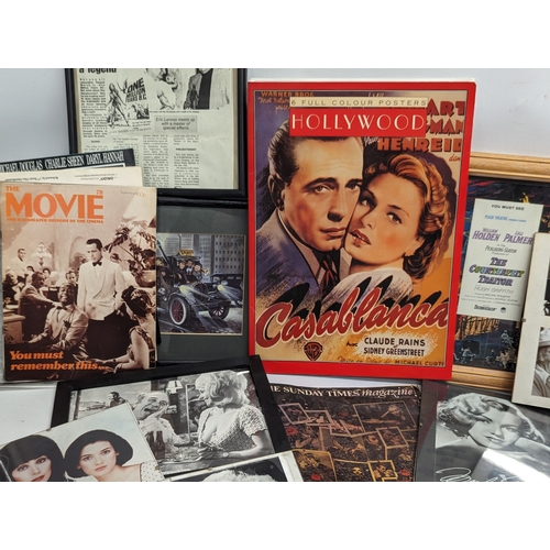 595 - A quantity of film and Hollywood memorabilia