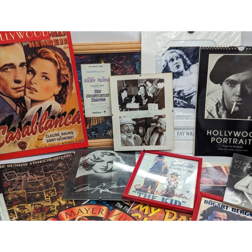 595 - A quantity of film and Hollywood memorabilia