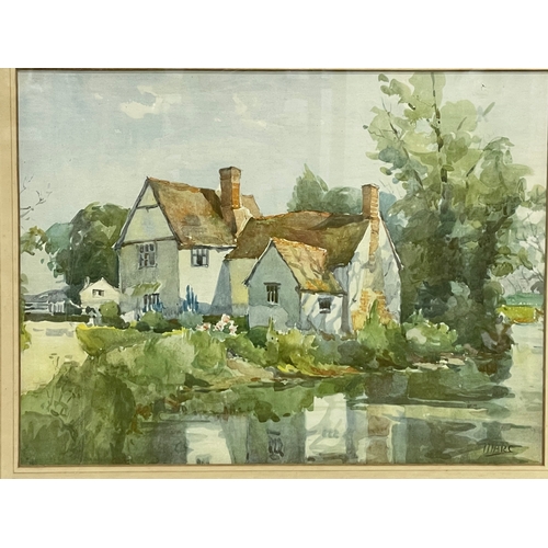 587 - A watercolour painting signed Marc. Painting measures 40x30cm. Frame 61x51cm