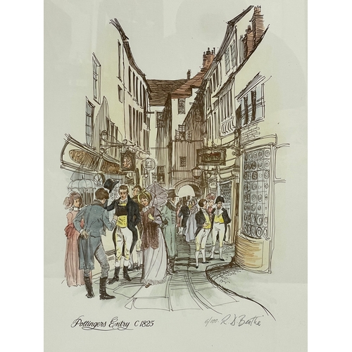 2 - A set of 4 signed prints by Robert. D. Beattie. 6/100. Winecellar Entry 1825, Pottingers Entry 1825,... 