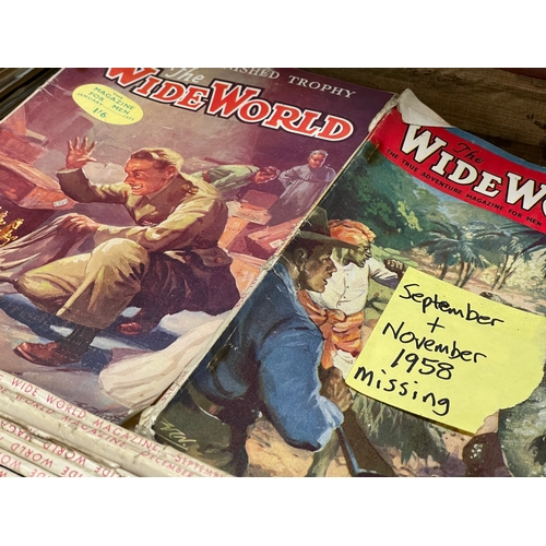 262 - A large collection of vintage ‘The Wide World’ magazines.