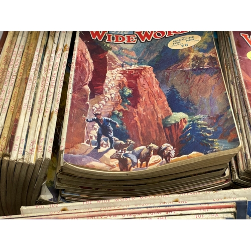 262 - A large collection of vintage ‘The Wide World’ magazines.