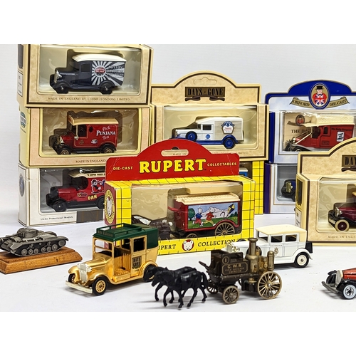 263 - A quantity of collectable model cars including Matchbox, Days Gone, The Oxford Die-Cast, The Rupert ... 