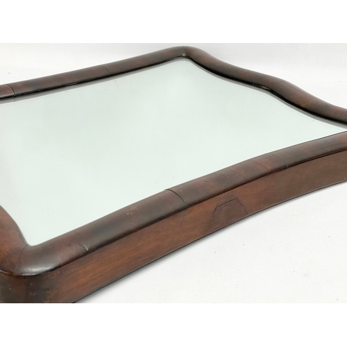 4 - A Victorian mahogany framed mirror. 37x47.5cm