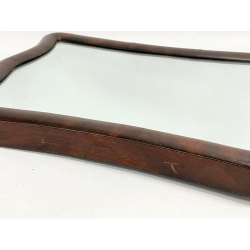 4 - A Victorian mahogany framed mirror. 37x47.5cm