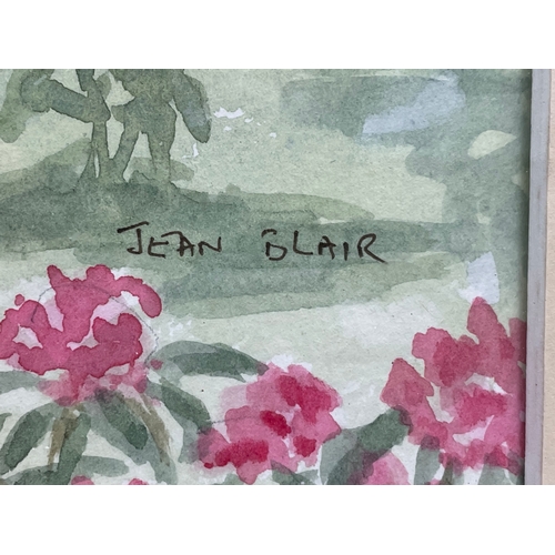 81 - A watercolour painting by Jean Blair. Painting measures 24x34cm. Frame 41x51cm.