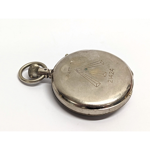 720 - A World War II Lemania stopwatch, PATT. 3.