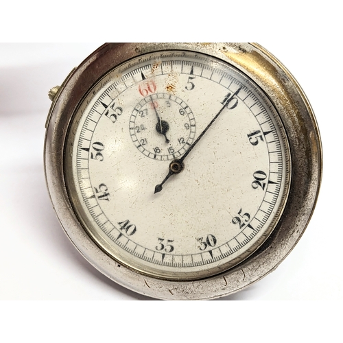 720 - A World War II Lemania stopwatch, PATT. 3.