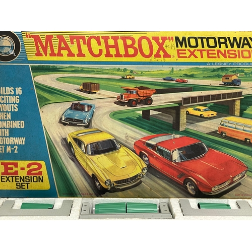 266 - A vintage Matchbox Motorway Extension E-2 Extension Set in box.