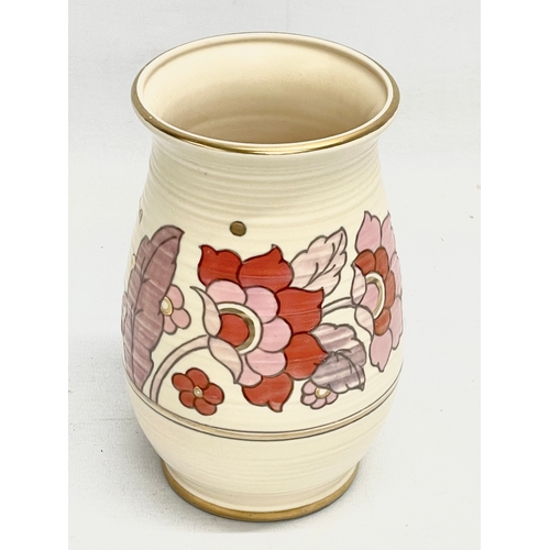 654 - A Charlotte Rhead pottery vase, designed for Crown Ducal, 6918. Number 133. 17.5cm