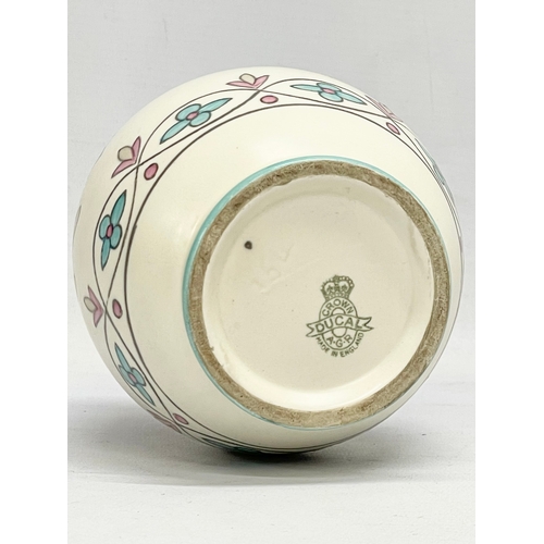 658 - A Charlotte Rhead pottery vase, designed for Crown Ducal. 15cm