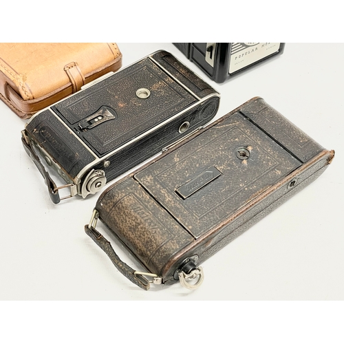 436 - A quantity of vintage folding cameras and brownies. Some with cases. A Kodak Six-20 folding camera i... 