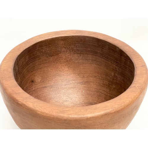 608 - A large Mid Century teak fruit bowl. 25x15.5cm