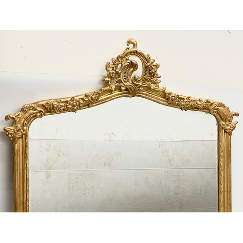 114 - A large good quality 18th century style gilt framed bevelled mirror. 104x117cm