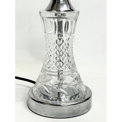 617 - An Irish crystal table lamp. 28cm