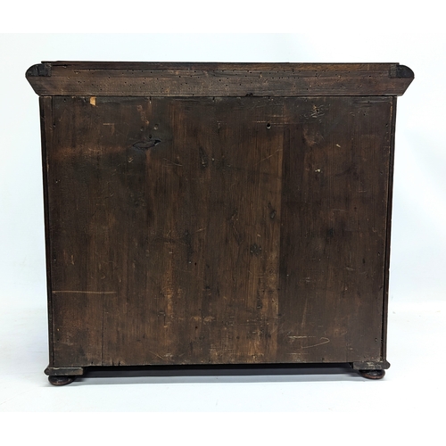 10 - A Mid Victorian mahogany table top cabinet. 49x21x42.5cm