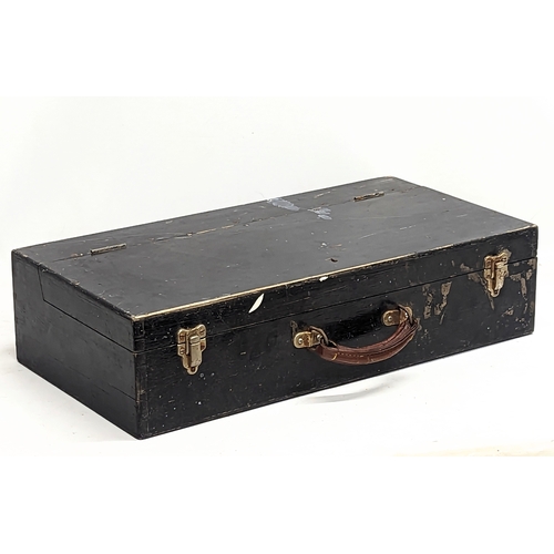 405 - An early 20th century tool case. 63.5x33x15.5cm