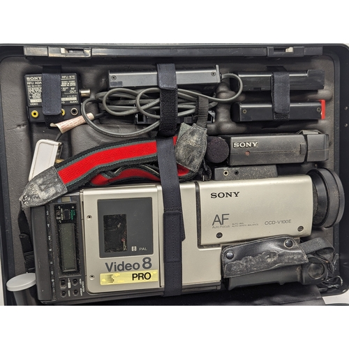 551 - A Sony Video 8 Pro Video Camera Recorder in original case, and accessories.