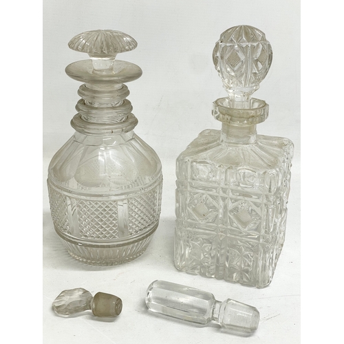 633 - A Victorian decanter and 3 early 20th century decanters.