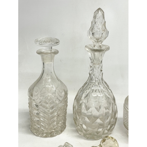 633 - A Victorian decanter and 3 early 20th century decanters.