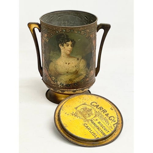 154 - A 19th century Carr & Co LTD biscuit tin. 20cm