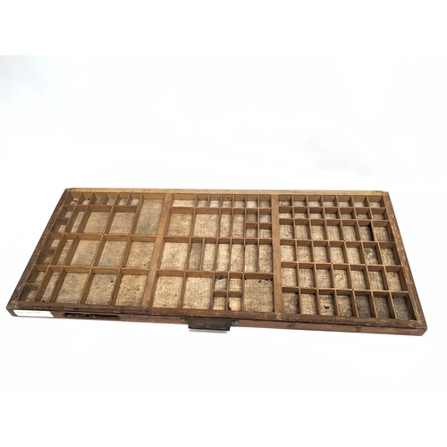 172 - A late 19th / early 20th century printer tray. 82.5x36cm