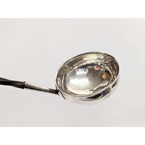 774 - A Scottish silver Tottie spoon by Donald Fraser 1828-31, stamped, D. F. 28.5cm