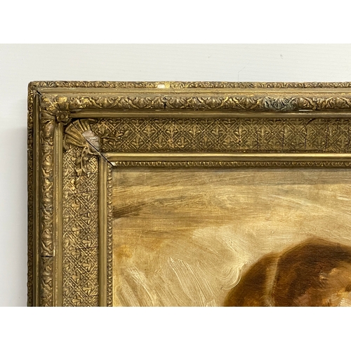 173 - A late 19th century oil painting. School of Boldini. In original ornate gilt frame. Painting measure... 