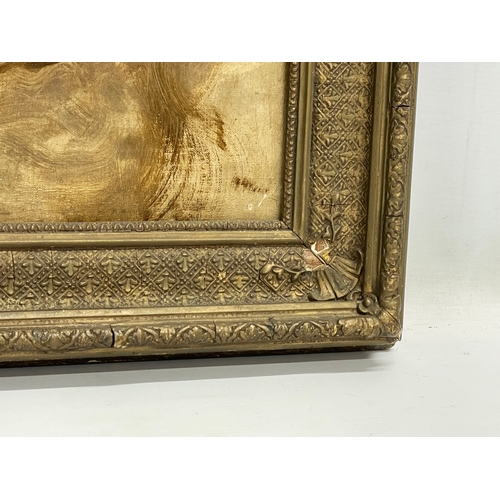 173 - A late 19th century oil painting. School of Boldini. In original ornate gilt frame. Painting measure... 