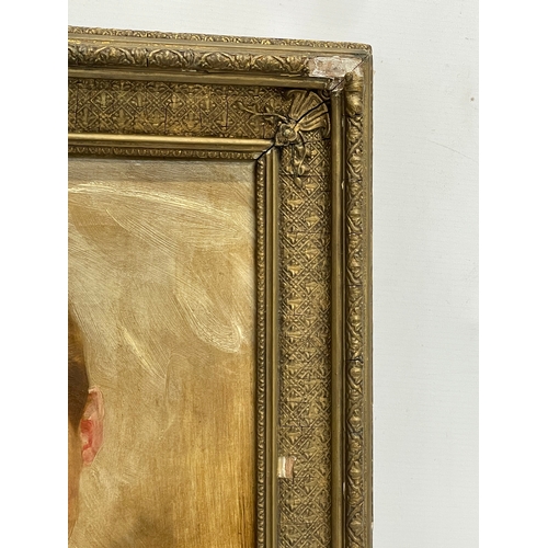 173 - A late 19th century oil painting. School of Boldini. In original ornate gilt frame. Painting measure... 